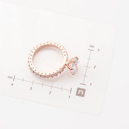 CZ Solitaire Eternity Band - Engagement & Anniversary Ring