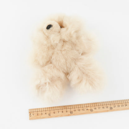 20cm Giant Real Alpaca Fur Teddy Bear Keychain Bag Charm