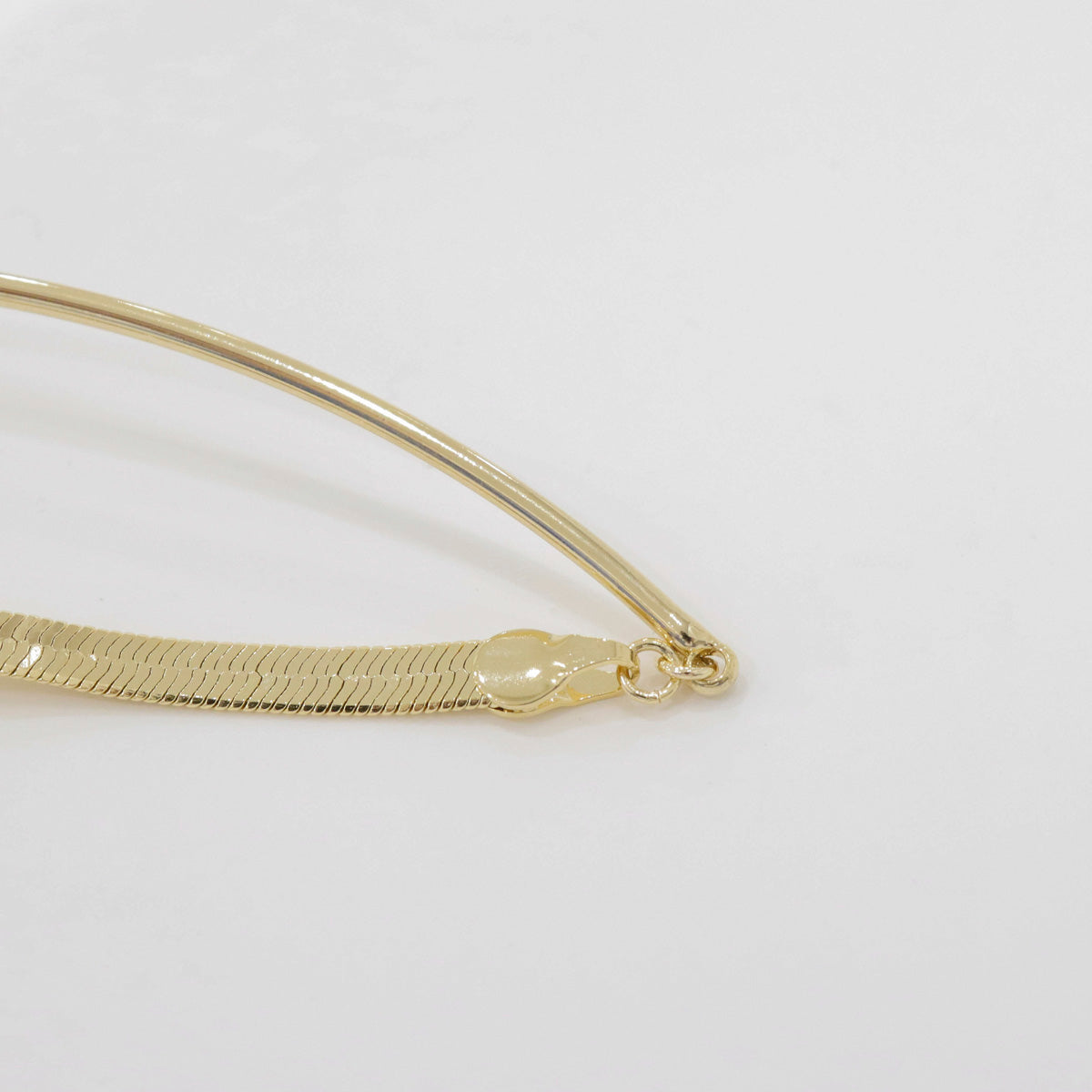 Layered Snake Chain Choker – Minimalist Brass Necklace | 8TTITTO8
