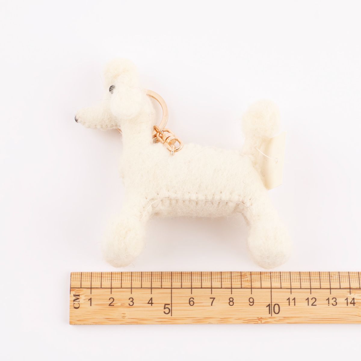 Handmade Needle Felted Wool Poodle Keychain - Cute Dog Bag Charm from Nepal (4 Colors)