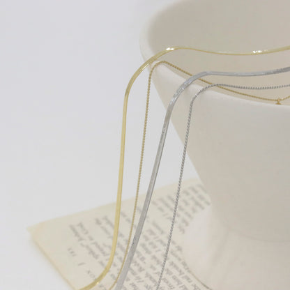 Layered Cross Pendant Necklace, Snake Chain & Box Chain Layered Necklace