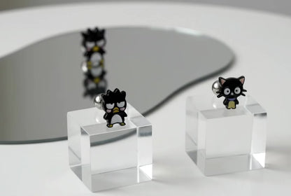 Handmade Badtz-Maru & Chococat Piercing Studs | Surgical Steel Cartilage Earrings