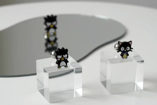 Handmade Badtz-Maru & Chococat Piercing Studs | Surgical Steel Cartilage Earrings