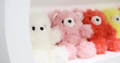 Handmade Real Alpaca Fur Fluffy Bear Keyring Bag Charm 20cm