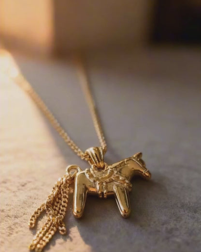 2026 Year of the Horse Lucky Necklace | 925 Silver Celestial Horse Pendant 40+5cm