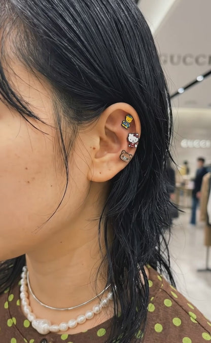 Hello Kitty & Rilakkuma Surgical Steel Piercing | K-Jewelry