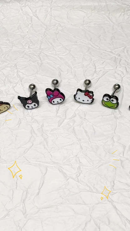 Sanrio Hello Kitty Barbell Earrings - Cartilage Helix Stud