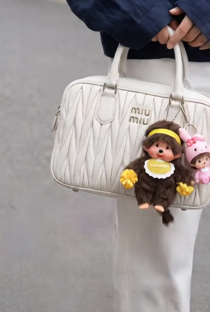 Monchhichi Cheerleader Plush Keychain Bag Charm | Yellow & Red