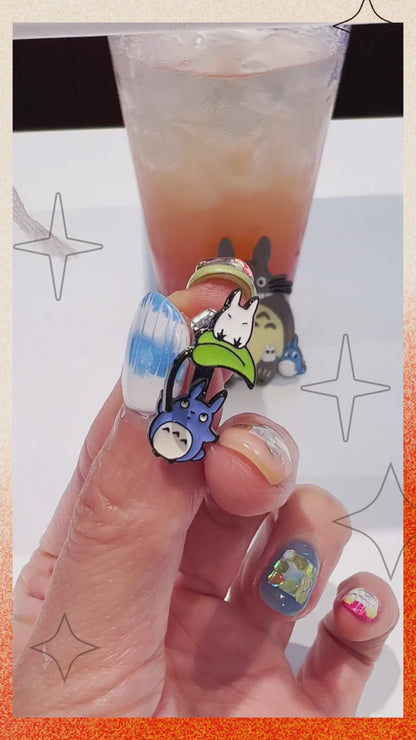 Totoro Earrings - 2-Way Convertible Drop & Stud | Ghibli Inspired Silver Post