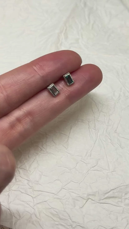 Baguette CZ Barbell Piercing – Single | Surgical Steel Post