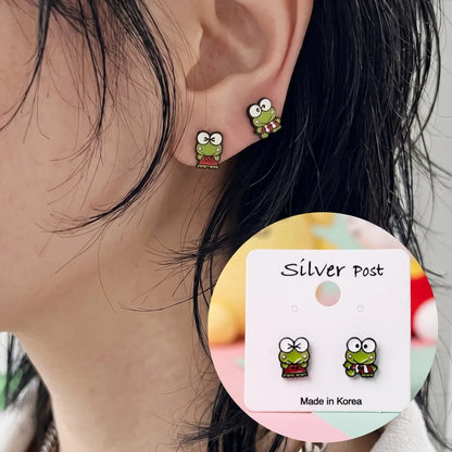 Keroppi Enamel Studs — K-Style Ear Stack