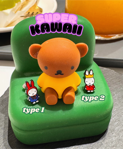 Miffy Barbell Earring - Surgical Steel Cartilage Stud | Type 1 & 2 | Made in Korea